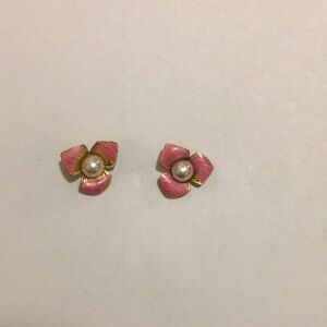 Vintage Enamelware Floral Earrings